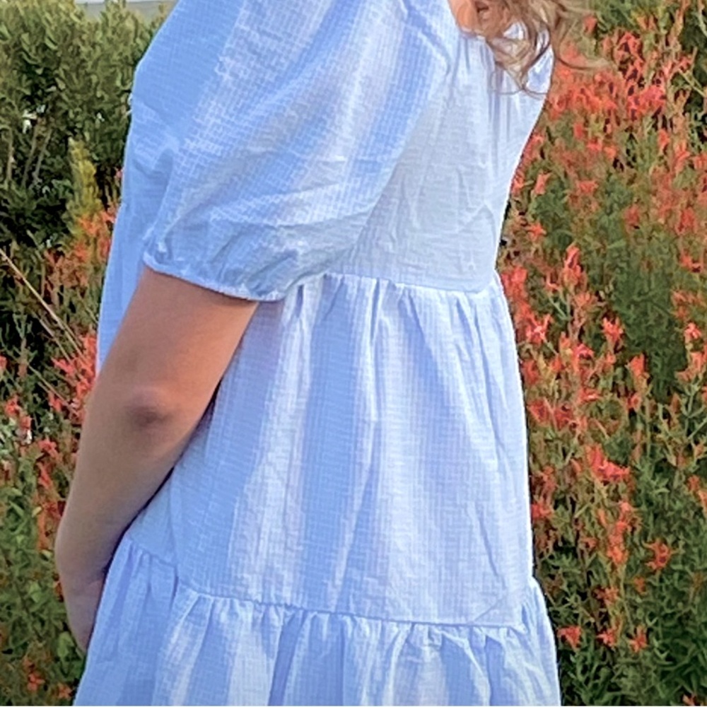 Blue baby doll sundress